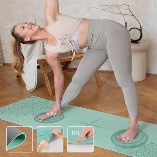 YOGA SET HMS MINT MAT TPE YM10 + BLOCK KJ02 + STRAP SJ02