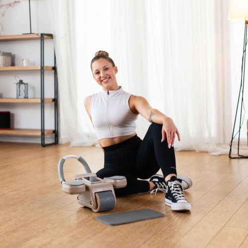 KA08 BROWN AB WHEEL FOR EXERCISING ABS MUSCLES HMS