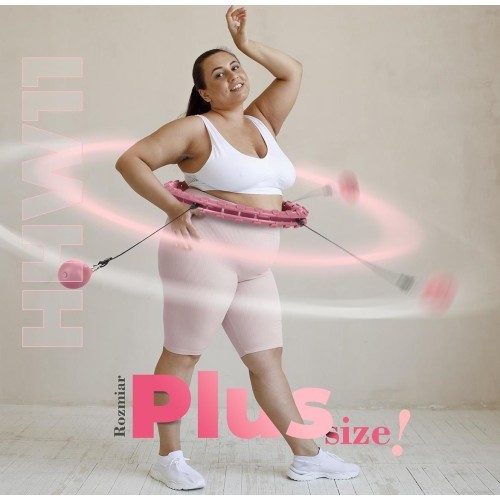 HHW11 Plus Size светло-розовый хулахуп с утяжелителем HMS