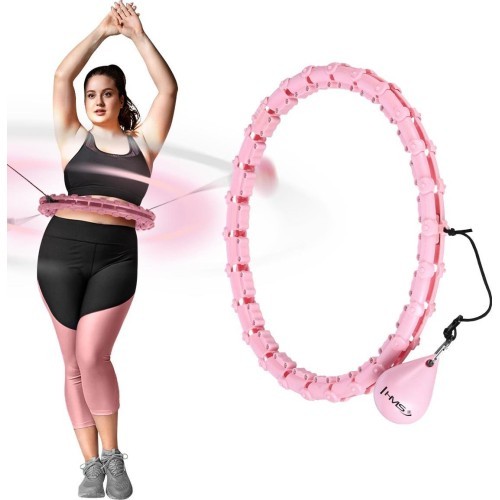 HHW11 Plus Size светло-розовый хулахуп с утяжелителем HMS