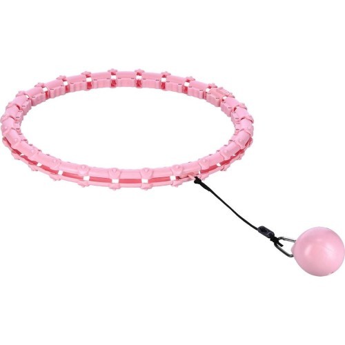 HHW11 PLUS SIZE HULA HOOP LIGHT PINK WITH WEIGHT HMS