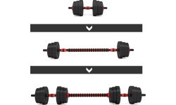 SGP15 COMPOSITE BARBELL AND DUMBBELLS SET HMS - 20 kg