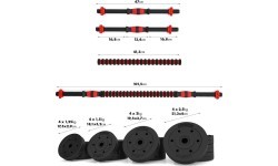 SGP15 COMPOSITE BARBELL AND DUMBBELLS SET HMS - 30 kg