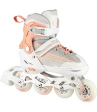 NH18190 2IN1 IN-LINE SKATES/HOCKEY ICE SKATES - White/Pink