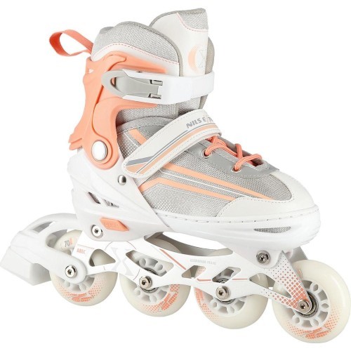 NH18190 2IN1 IN-LINE SKATES/HOCKEY ICE SKATES - White/Pink