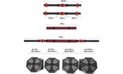 SGC20  BARBELL AND DUMBBELLS COMPOSITE HMS - 40 kg
