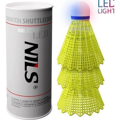 Нейлоновые LED-воланы для бадминтона NBL6293, многоцветные, 3 шт., NILS