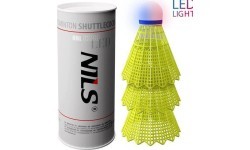 NBL6293 nailoniniai LED badmintono kamuoliukai, įvairiaspalviai, 3 vnt., NILS