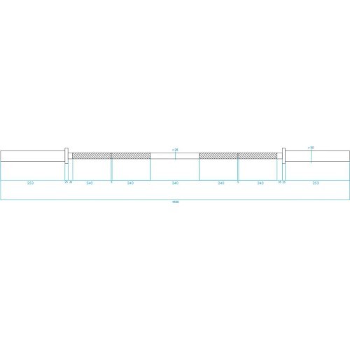 GO320 OLYMPIC BAR WITH LOCK JAW HMS