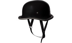 Retro atviras motociklininko šalmas Sodager DH-001 - Juoda
