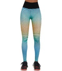 Women’s Sports Leggings Bas Black Wave 90 - Multi-Coloured