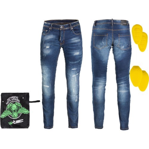 Vyriški motociklininkų džinsai W-TEC Feeldy - Mėlyna