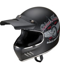 Motorcycle Helmet W-TEC Black Heart Retron - Angerwheel Silver