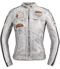 Женская кожаная мотоциклетная куртка W-TEC Sheawen Lady White New - Белый