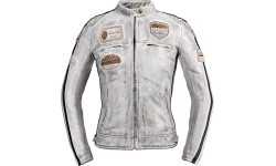 Women’s Leather Motorcycle Jacket W-TEC Sheawen Lady White New - White