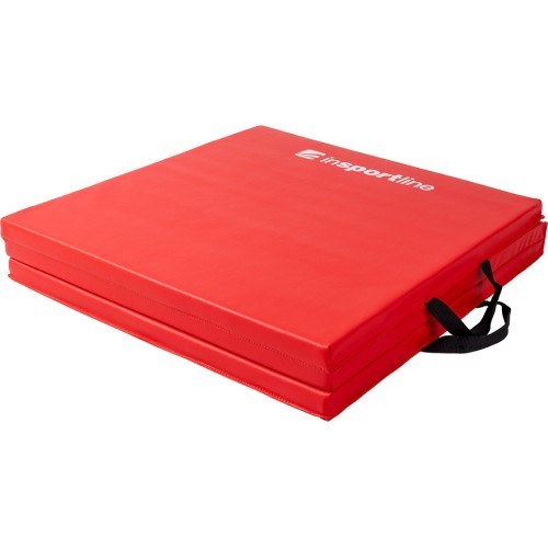 Folding Gymnastics Mat inSPORTline Trifold 180 x 60 x 3 cm - Red