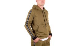 Мужская толстовка с капюшоном inSPORTline Straphoodie - Хаки
