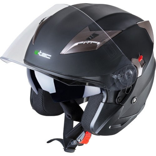 Motociklininko šalmas W-TEC Putta - Matinė juoda-bronzinė