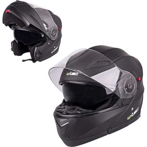 Flip-Up Motorcycle Helmet W-TEC Pezzon - Matt Black