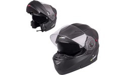 Flip-Up Motorcycle Helmet W-TEC Pezzon - Matt Black