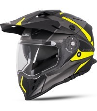Мотоциклетный шлем W-TEC Valso Graphic - Black-Grey-Fluo