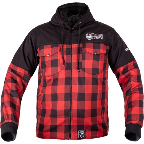 Softshell striukė W-TEC Black Heart Rozzer - Juoda/raudona