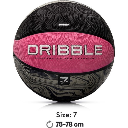 Баскетбольный мяч Meteor Dribble №7 - Розовый