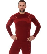 Brubeck Marškinėliai Vyrams Thermo Black LS13040A - Raudona
