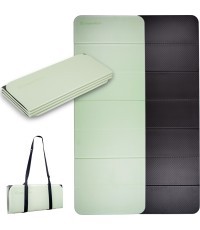Складной коврик для упражнений inSPORTline Misette 180 x 61 x 0,8 см - Matcha green-black