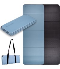 Складной коврик для упражнений inSPORTline Misette 180 x 61 x 0,8 см - Black/Blue