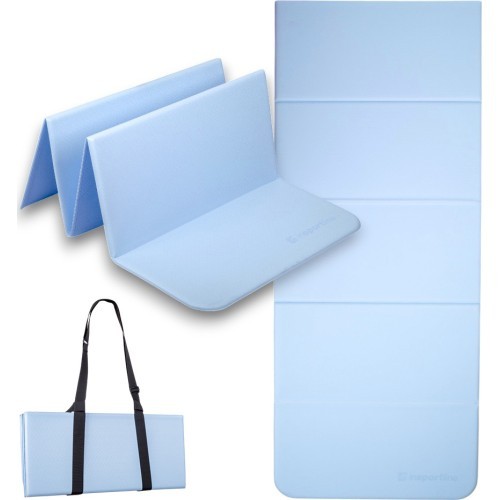 Foldable Exercise Mat inSPORTline Lantemi 145 x 61 x 1 cm - Bright Blue