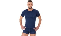 Men’s Short-Sleeved T-Shirt Brubeck Active Wool - Navy Blue