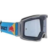 Motokroso akiniai Red Bull Spect Strive Panovision, matiniai šviesiai pilki, tamsinti lęšiai