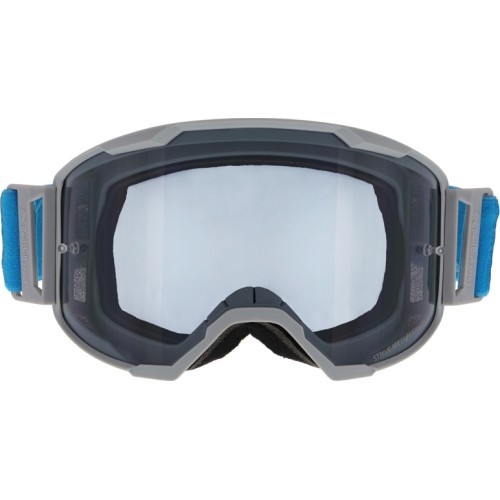 Motocross Goggles Red Bull Spect Strive Panovision, Matte Light Gray, Smoke Lens