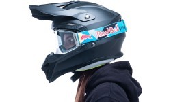 Мотокроссовые очки Red Bull Spect Strive Panovision, матовые светло-серые, затемнённые линзы