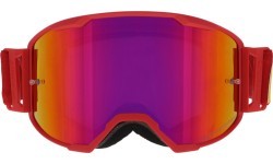Motocross Goggles Red Bull Spect Strive Panovision, Matte Red, Purple Mirrored Lens