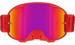 Очки для мотокросса Red Bull Spect Strive Panovision, матовые красные, фиолетовые зеркальные линзы