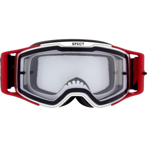 Motocross Goggles Red Bull Spect Torp, White/Red, Clear Lens