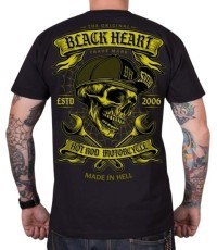 Marškinėliai BLACK HEART Satan - Juoda