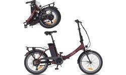 Складной электровелосипед inSPORTline ISL Felior 468 Wh 20” – 2026 - Велюровый красный