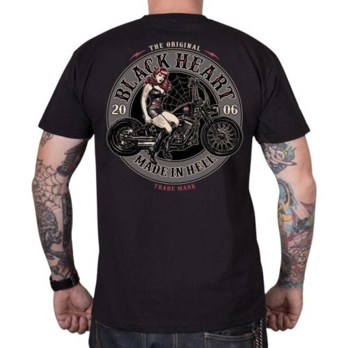 Marškinėliai Ember Black Heart - Juoda