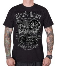 Marškinėliai BLACK HEART Traditional and Style - Juoda