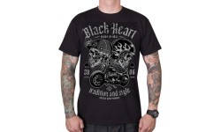 T-Shirt BLACK HEART Traditional and Style - Black