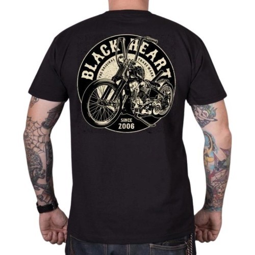 T-Shirt BLACK HEART Chopper King - Black