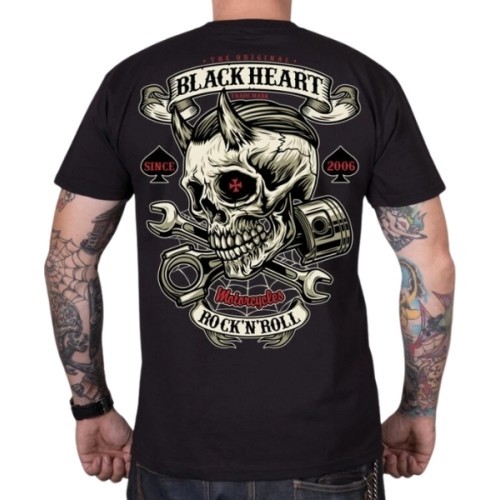 T-Shirt BLACK HEART Liberty - Juoda