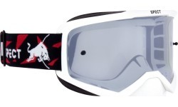 Motokroso akiniai Red Bull Spect Evan, balti, dūminiai/sidabriniai lęšiai