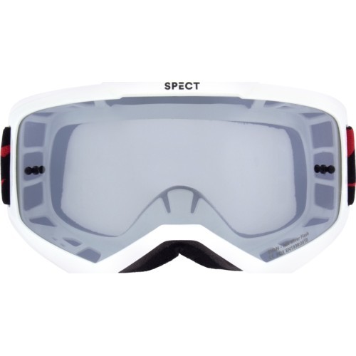 Очки для мотокросса Red Bull Spect Evan, белые, дымчато-серебристые линзы