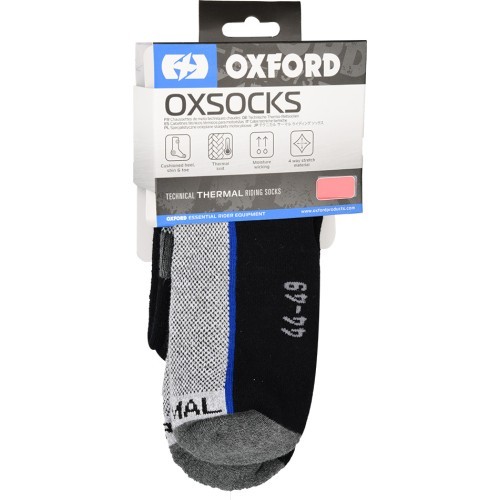 Термоноски Oxford OxSocks Regular серые/чёрные/синие