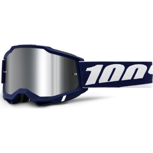 Motocross Goggles 100% Accuri 2 Mirror - Mifflin tmavě modrá, zrcadlové plexi