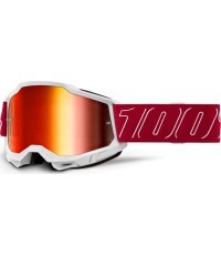 Motokroso akiniai 100% Accuri 2 Mirror - Redline červená, zrcadlové plexi